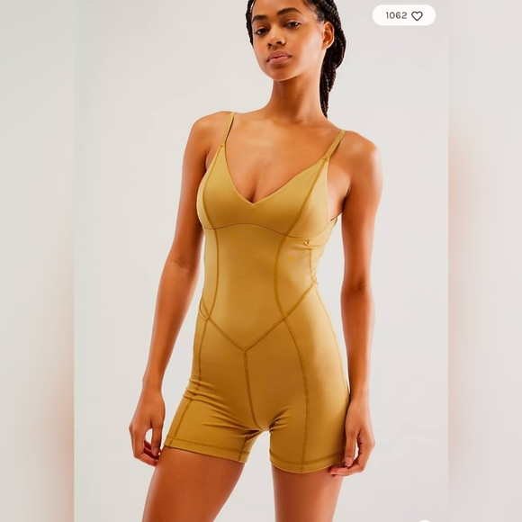 Nwt Free People Hah‎ Raise The Barre Onesie Shroom Apparel Bodysuit - Picture 2 of 4